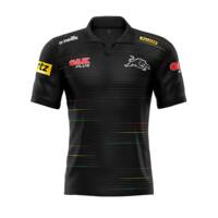 2022 Panthers Women's Black Media Polo0