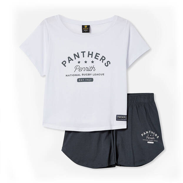 Panthers Women's Tee/Short PJ Set0