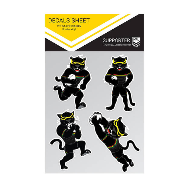 Panthers 4-Piece Mascot Decal Sheet0