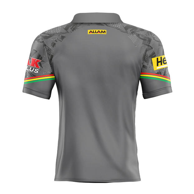 2024 Panthers Men's Grey Media Polo1