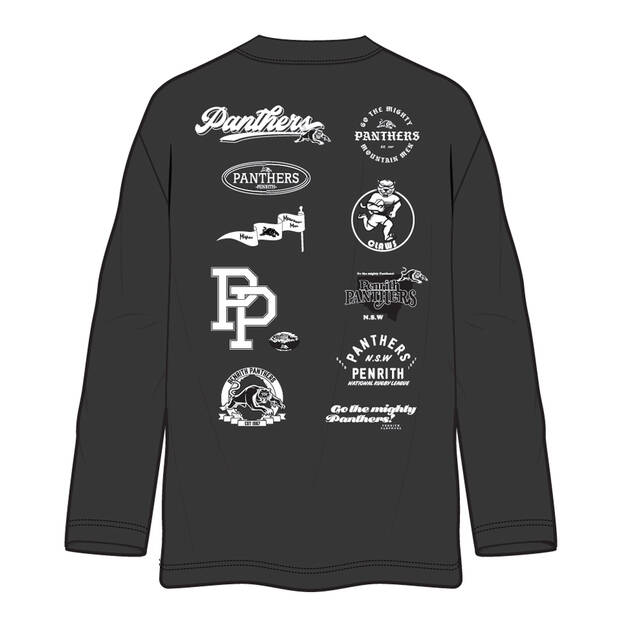 Panthers Adult Badge Long Sleeve Tee1