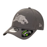 Panthers New Era Graphite 9FORTY Cloth Strap3