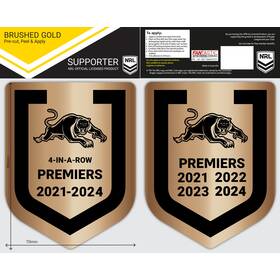 PRE-ORDER: 2024 Panthers Premiers Brushed Gold Decal