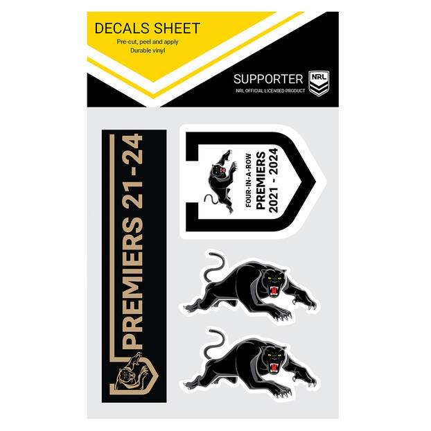 2024 Panthers Premiers 4-piece Decal Sheet0