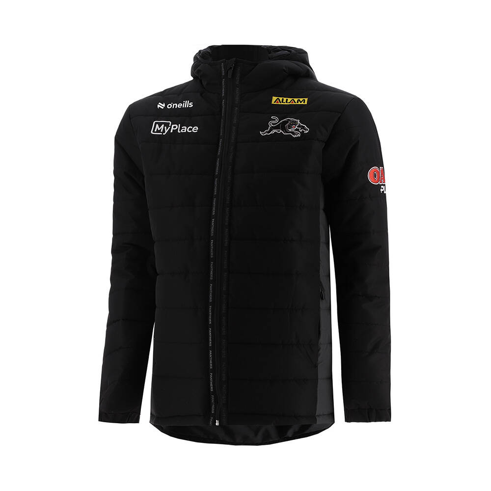 2025 Panthers Youth Hooded Padded Jacket0